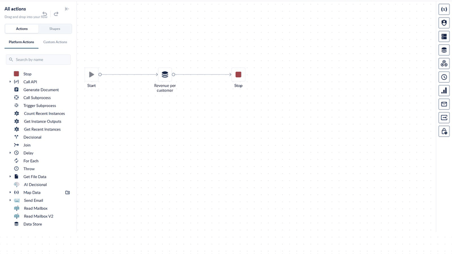 Adding Query Store from the toolbox to the canvas