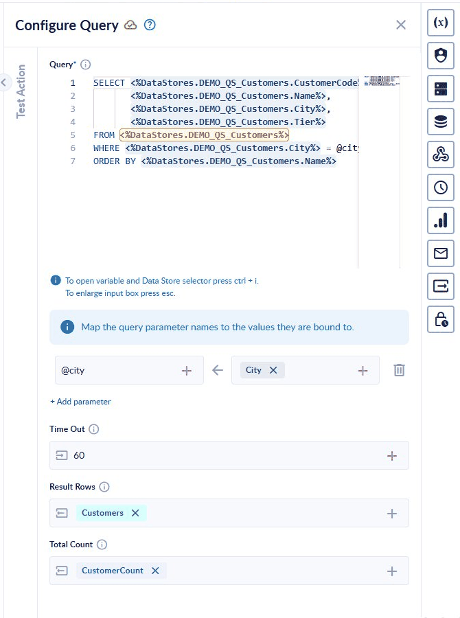 Building a query with the Ctrl + I picker